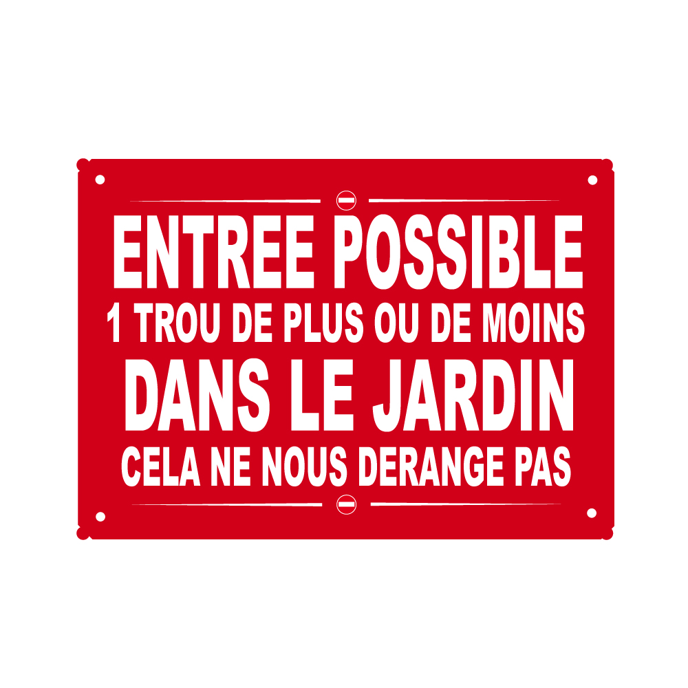 plaque de rue humoristique