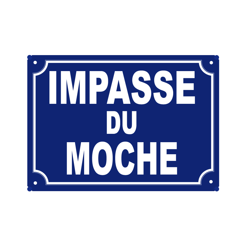 plaque de rue humoristique