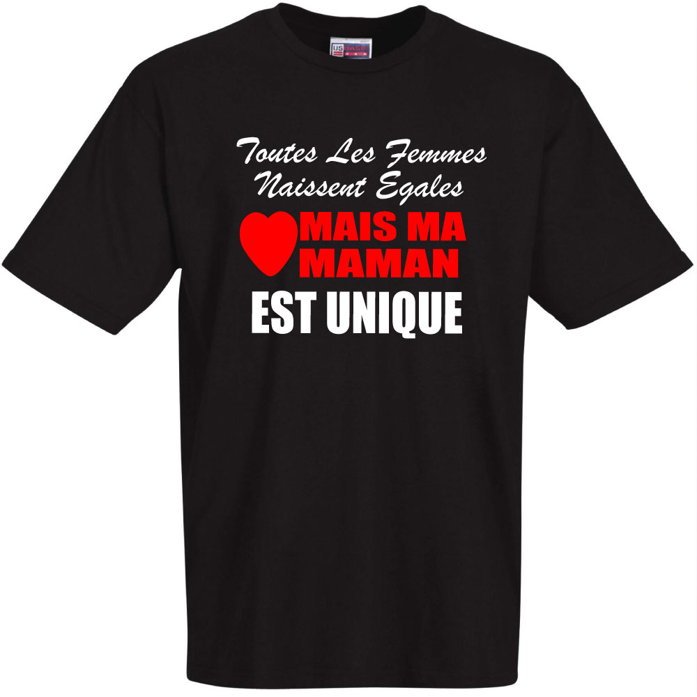 T-shirt noir fete des mères