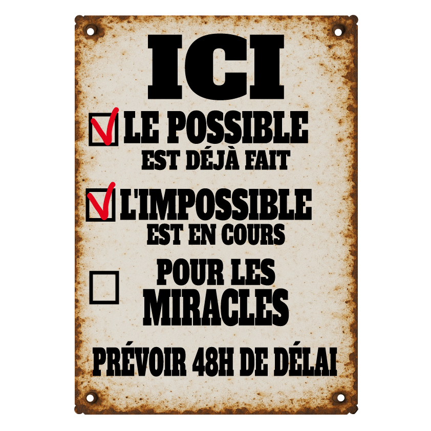 plaque de rue humoristique