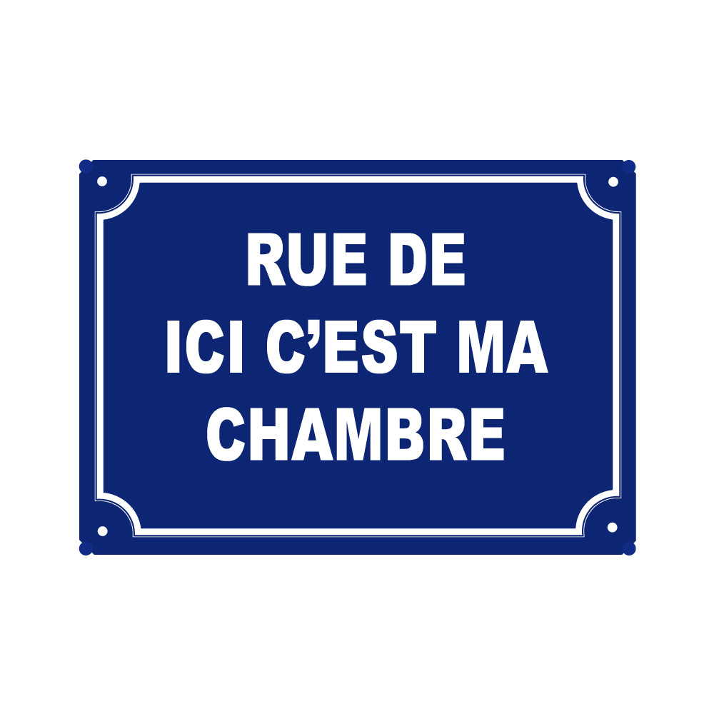 plaque de rue humoristique