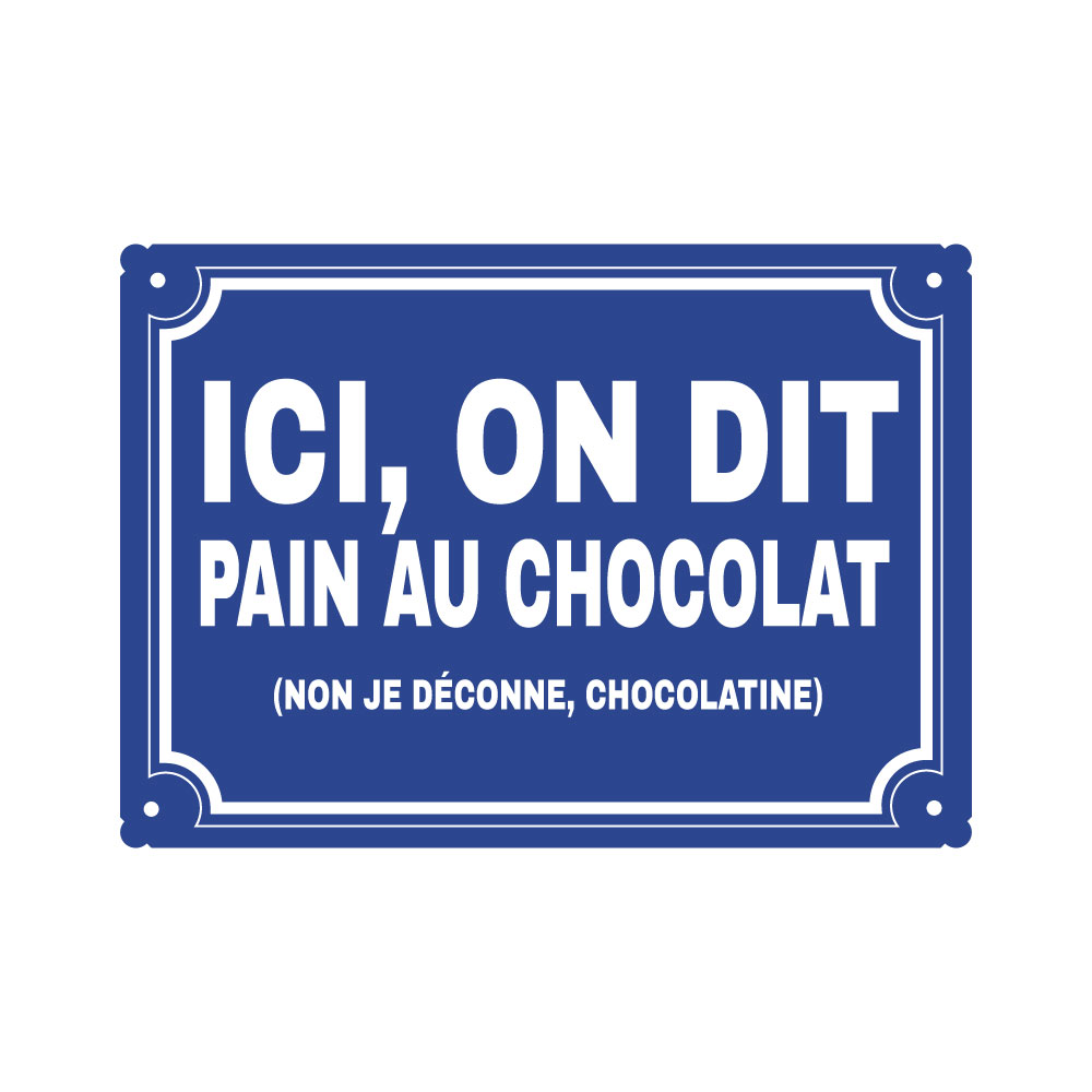 plaque de rue humoristique