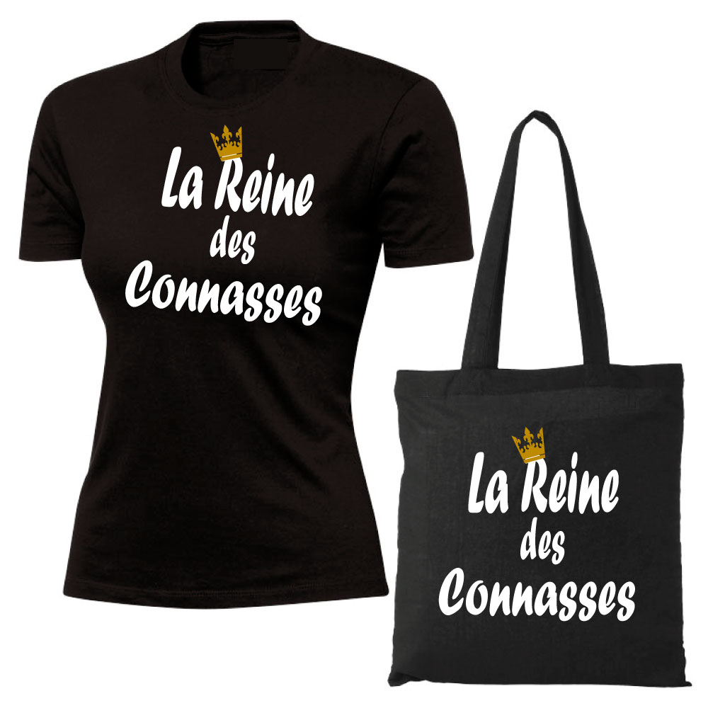 tote bag et t-shirt humoristique femme
