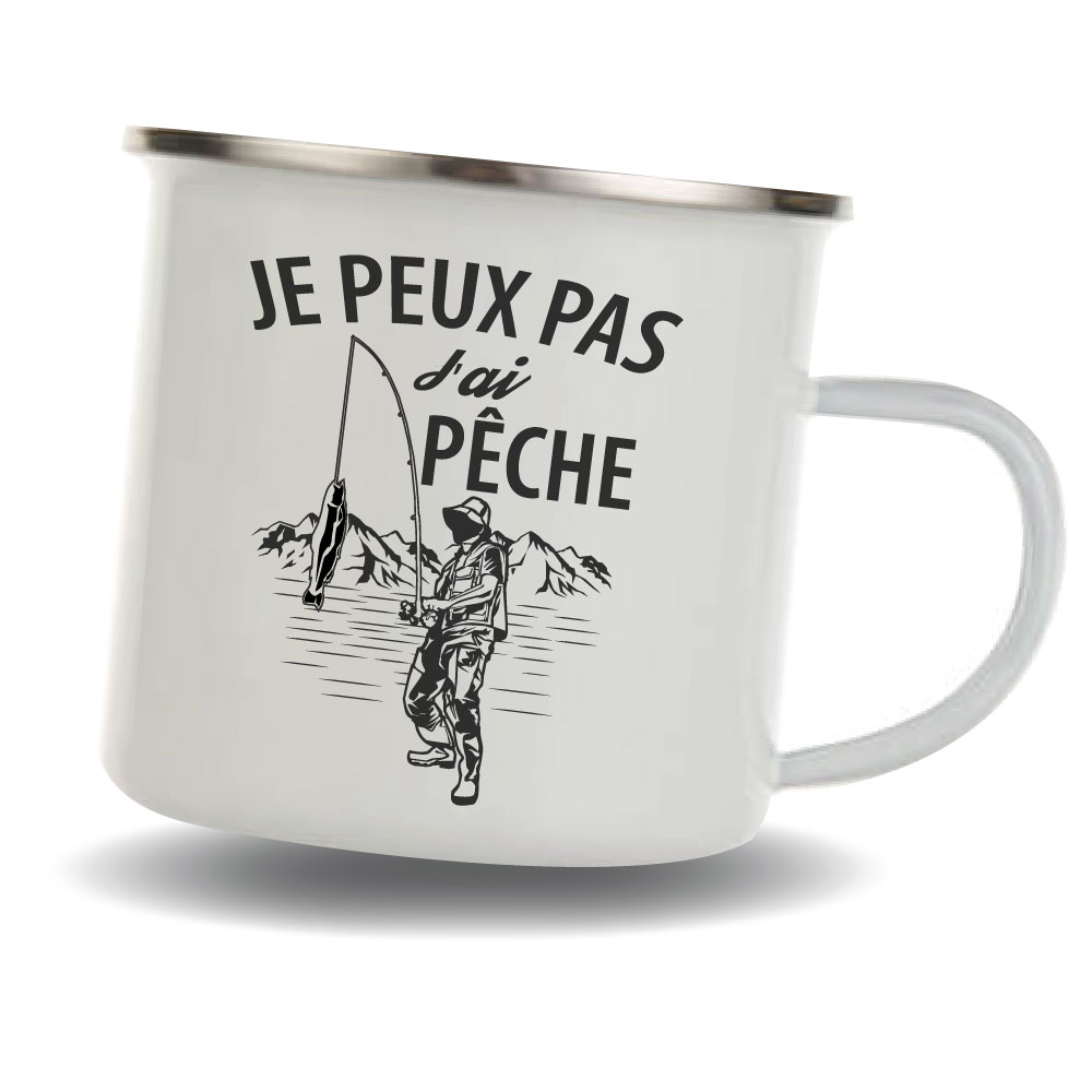 Mug inox emaillé pour Pêcheurs