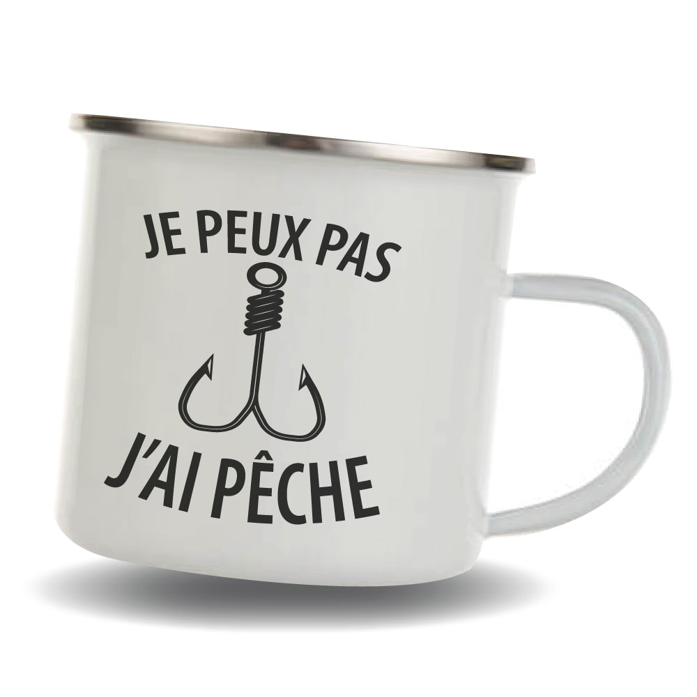 Mug inox emaillé pour Pêcheurs