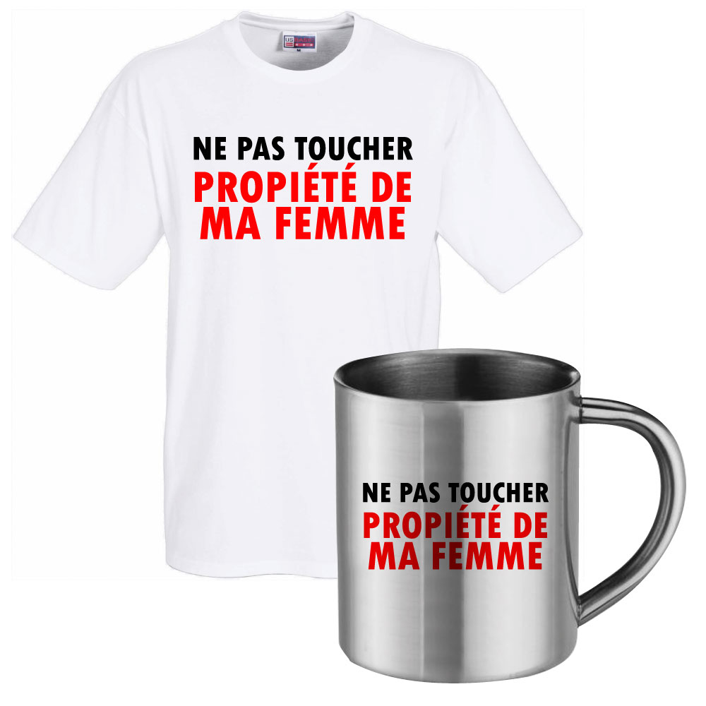 lot cadeau tee shirt et mug