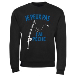 sweat shirt je peux pas j'ai pêche