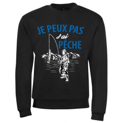 sweat shirt je peux pas j'ai pêche