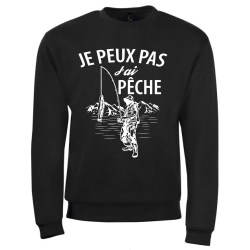 sweat shirt je peux pas j'ai pêche