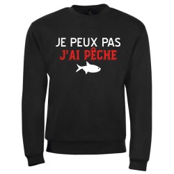 sweat shirt je peux pas j'ai pêche