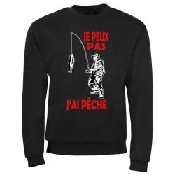 sweat shirt je peux pas j'ai pêche