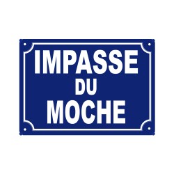 plaque de rue humoristique