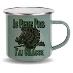 Mug inox emaillé pour chasseurs