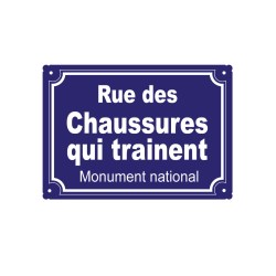 plaque de rue humoristique