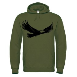 sweatshirt à capuche noir chasseur