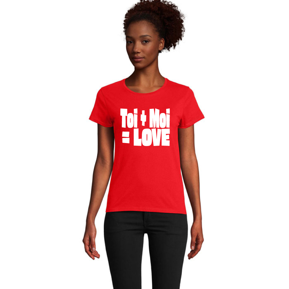 tshirt love femme