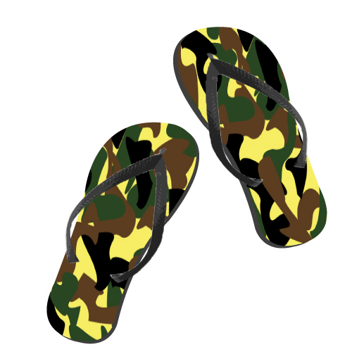 tongs au motif camouflage armée